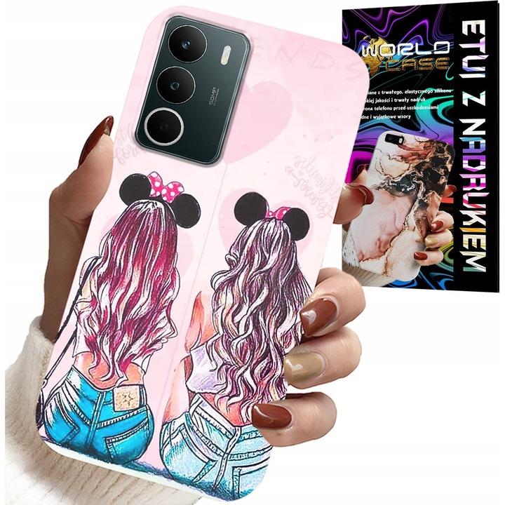 Realme telefontok, World Case, színes nyomtatás, szilikon, 4G