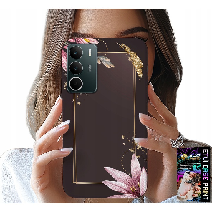 World Case telefontok Realme C71-hez, elegáns mintás, szilikon, 0,2 cm