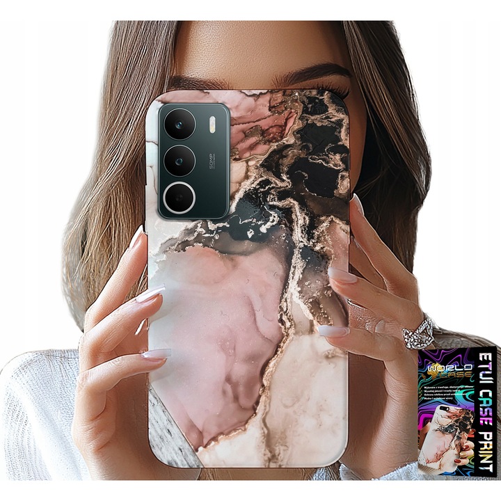 Szilikon tok Realme C71 telefonhoz, World Case, márvány minta, karcolásvédelem, tökéletes méretek