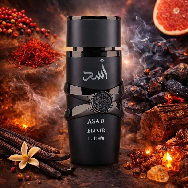 Set parfum Lattafa Asad Elixir 100ml, parfum Arabesc, Barbati