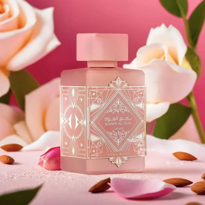 Set parfum Lattafa Badee Al Oud Noble Blush 100ml, parfum Arabesc