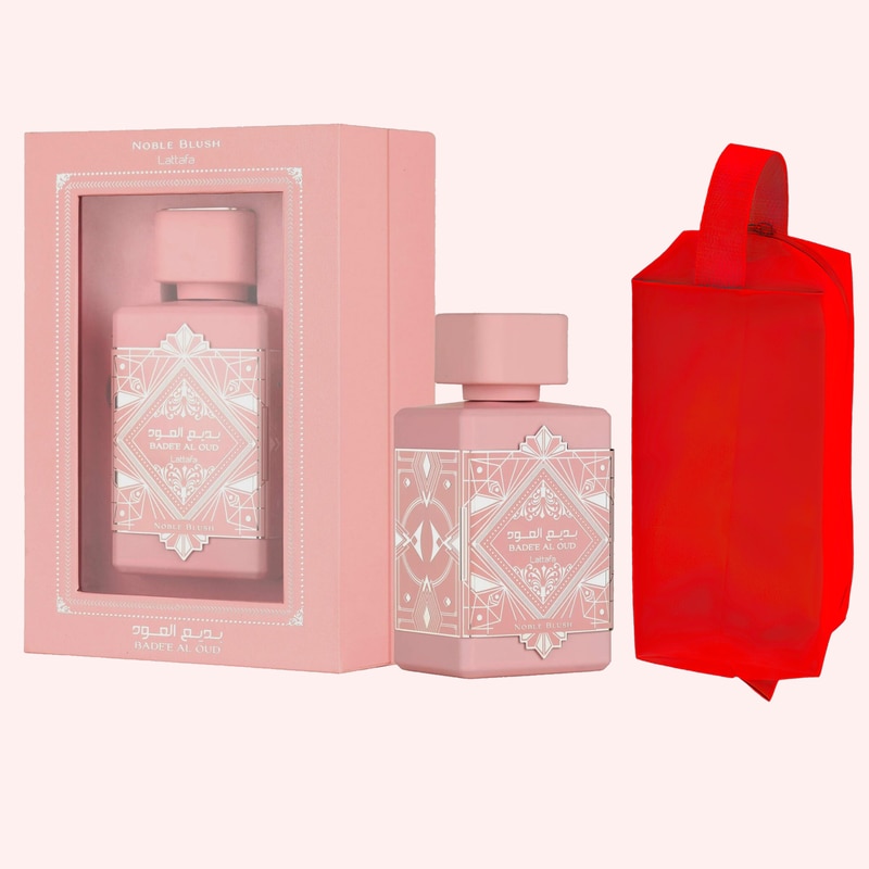 Set parfum Lattafa Badee Al Oud Noble Blush 100ml, parfum Arabesc
