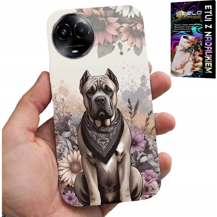 World Case telefontok, Realme C67 4G, cicás nyomtatás, szilikon