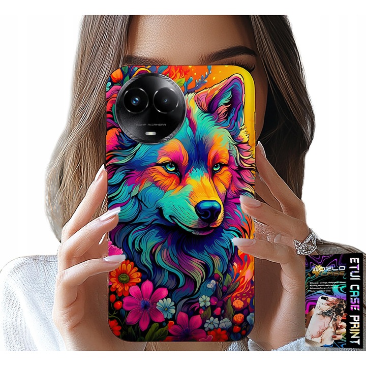 Realme telefontok, World Case, színes minták, szilikon, többszínű