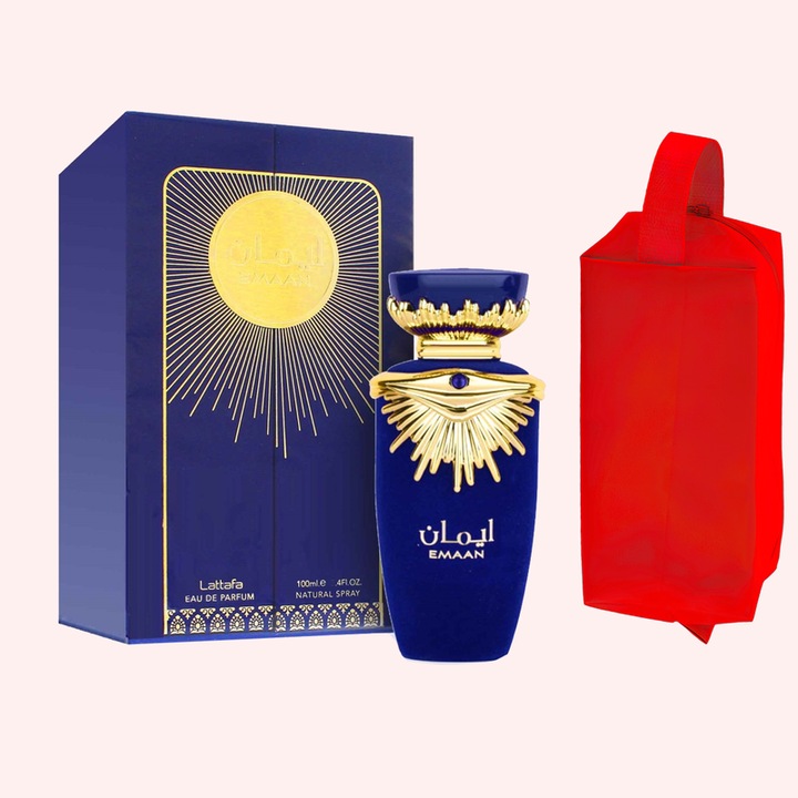 Set parfum Lattafa Emaan 100ml, parfum Arabesc, Unisex, Gentuta cosmetice