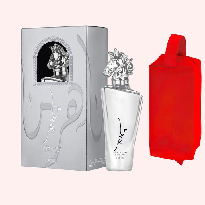 Set parfum Lattafa Maahir Legacy 100ml, parfum Arabesc, Barbati, Gentuta cosmetice