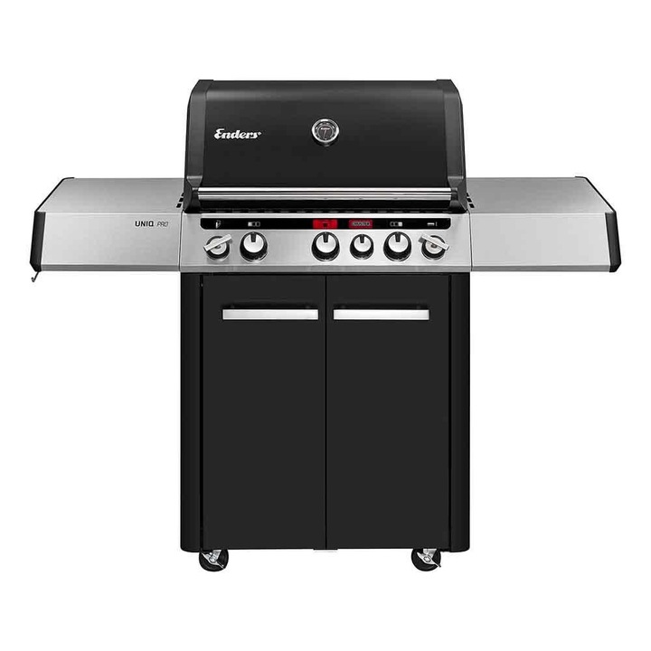Газово барбекю Enders UNIQ PRO 3 I CRUSTER, инфрачервена горелка, Чугунена скара Switch grid, Turbo zone и Simple Clean, мощност 19.7 kW