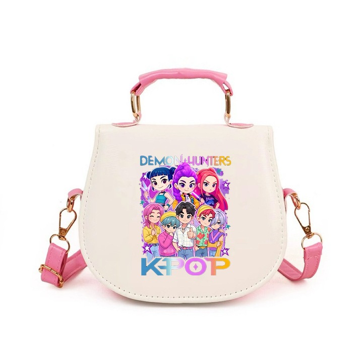 K-pop Witcher gyermek crossbody táska, rózsaszín, 4-14.5x17x6.5cm
