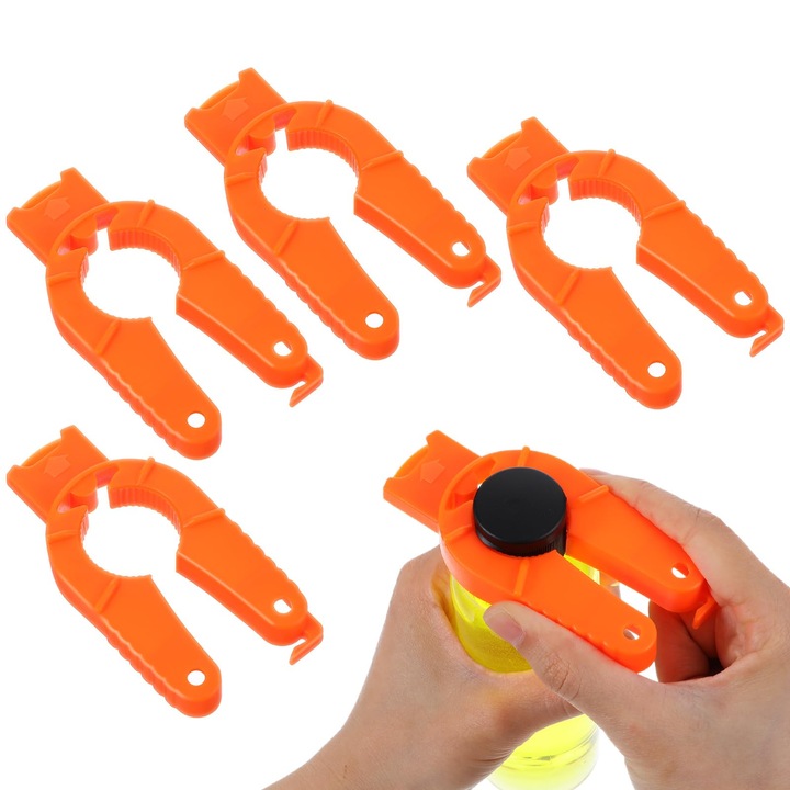 Set de 4 deschizatoare din plastic, deschizator multifunctional 3 in 1, pentru sticle, conserve, 10.2x4.9cm