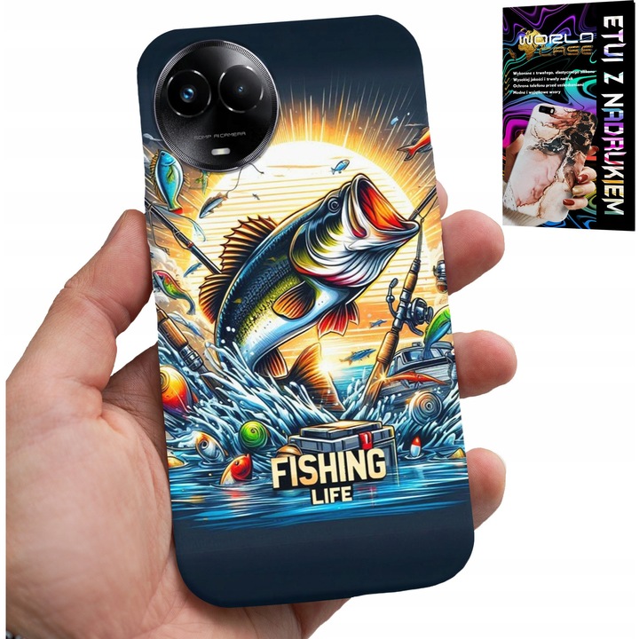 World Case telefontok Realme C67-hez, halmintás, szilikon, magas védelem