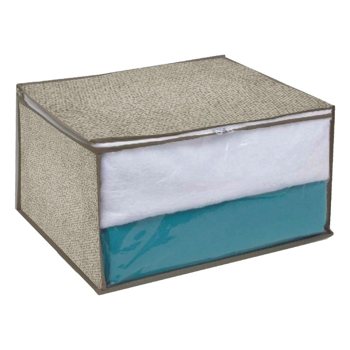 Husa Bej cu Fermoar pentru Haine & Pilote 60x50x35cm