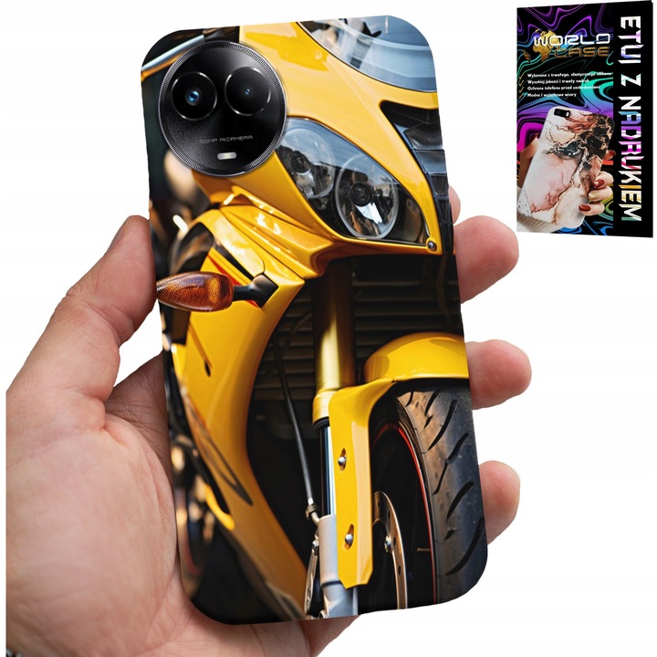 World Case telefontok Realme C67-hez, szilikon, színes nyomtatás, személyre szabható design