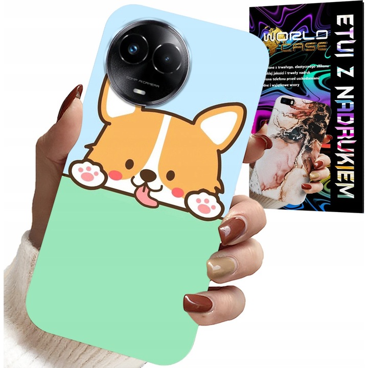 Telefontok, World Case, Realme C67 4G, szilikon, színes nyomtatott