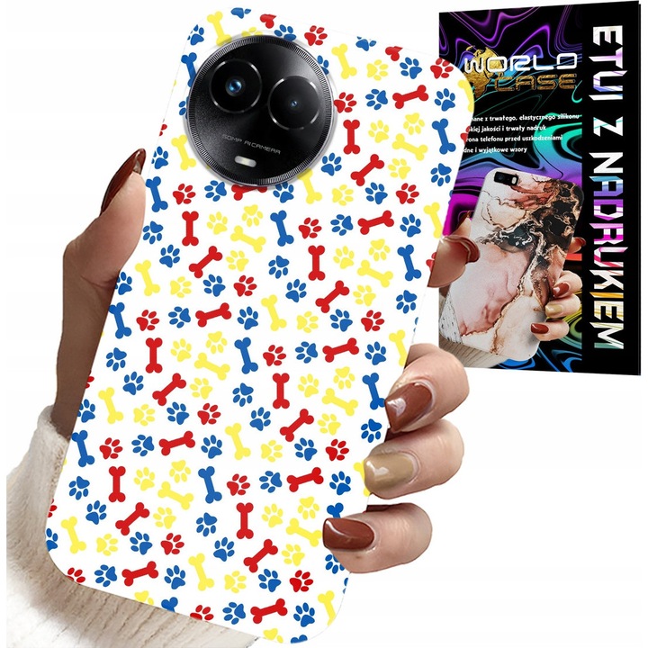 Tok Realme C67, World Case, szilikon, Mancs őrjárat mintás, többszínű