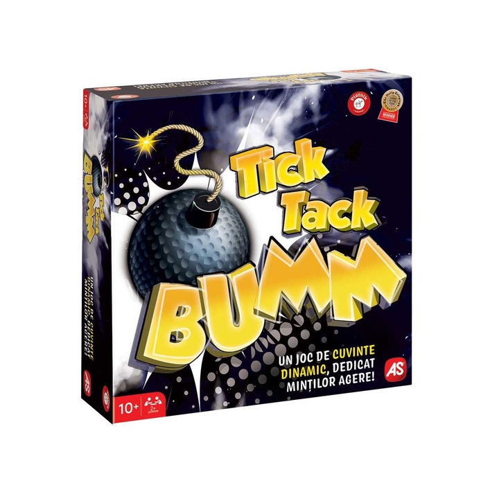 Joc de societate "Tic Tac Boom", 2+ jucători, conține 1 bombă electronică, 110 cărți