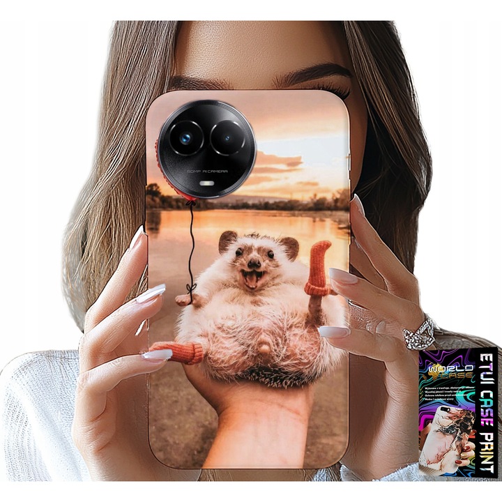 World Case telefontok Realme C67-hez, szilikon, színes nyomtatás, optimális védelem