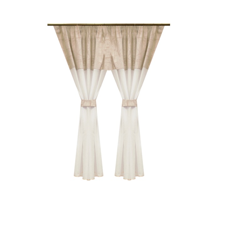Perdea Velaria in ivoire, 340x185 cm
