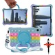 Husa de protectie pentru tableta, ZYNORO®, Compatibil cu Lenovo Tab M10, Protectie anti-soc, Dispozitiv de reducere a presiunii, Suport rotativ 360°, cu curea de agatat, Silicon, albastru/roz