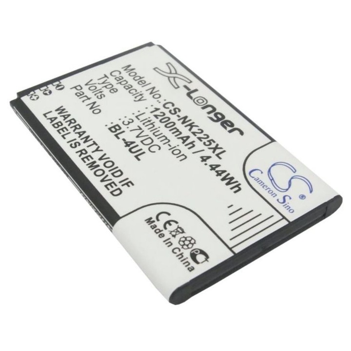 Acumulator Li-Ion e-SWC Supreme® pentru dispozitive electronice / GSM Nokia, 3.7 V, 1.2 Ah, echivalent cu BL-4UL