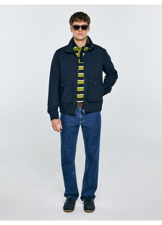 Geaca barbateasca Big Star, bleumarin, cu tratament hidrofob, 4 buzunare, din poliester si bumbac