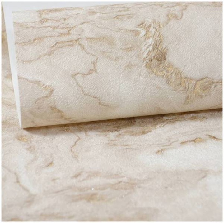 Tapéta Domdeco, márványmintás, bézs arany és barna színben, mosható, 53x1005cm, 1 tekercs