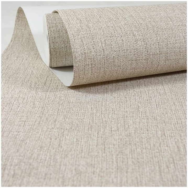 Tapet vinil pe flizelina Grandeco, bej, 53cm x 10,05m, rezistent la spalare