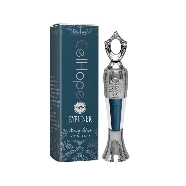 Комплект от 3 молива за очи, тъмносин, лесно нанасяне