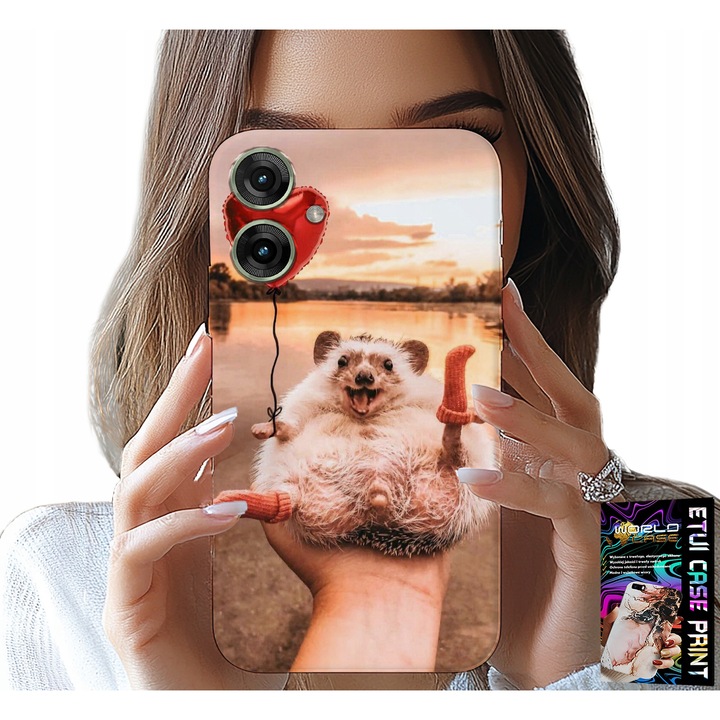 Telefontok Realme Note 60-hoz, World Case, színes nyomtatás, szilikon, 0,2 cm