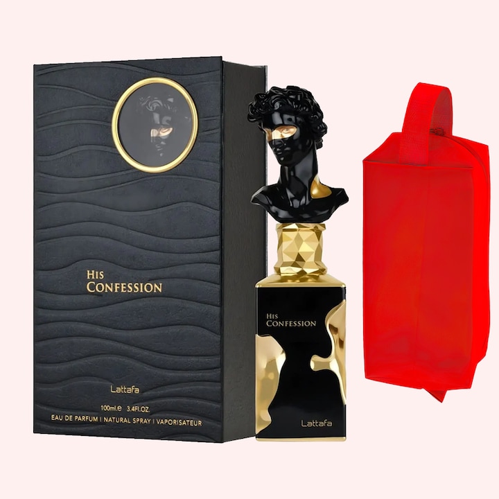Set parfum Lattafa His Confession 100ml, parfum Arabesc, Barbati
