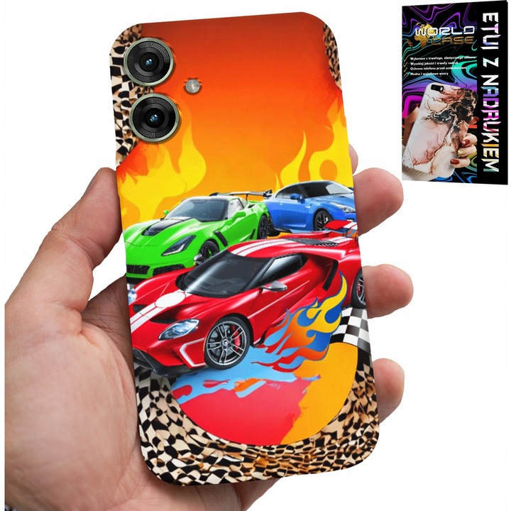 Tok Realme Note 60-hoz, World Case, gumi, autós nyomtatás, 0.2mm