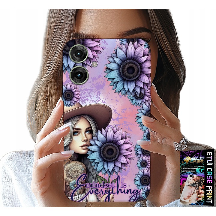 Telefontok Realme Note 60-hoz, World Case, gumi, színes nyomat, 0,2 cm