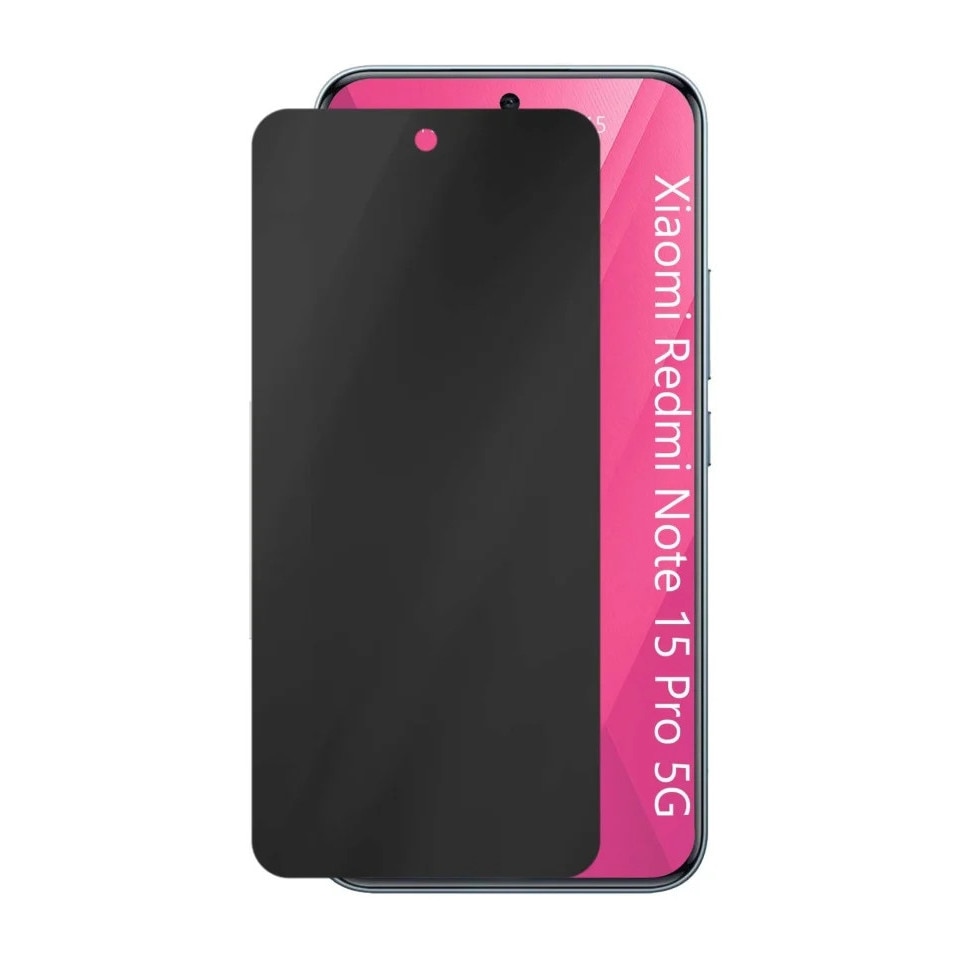 Folie pentru Xiaomi Redmi Note 15 Pro 5G, Anti-spy Ultra HD, Protectie 9H, Montare Simpla, 111D, set cu sticker, Privacy