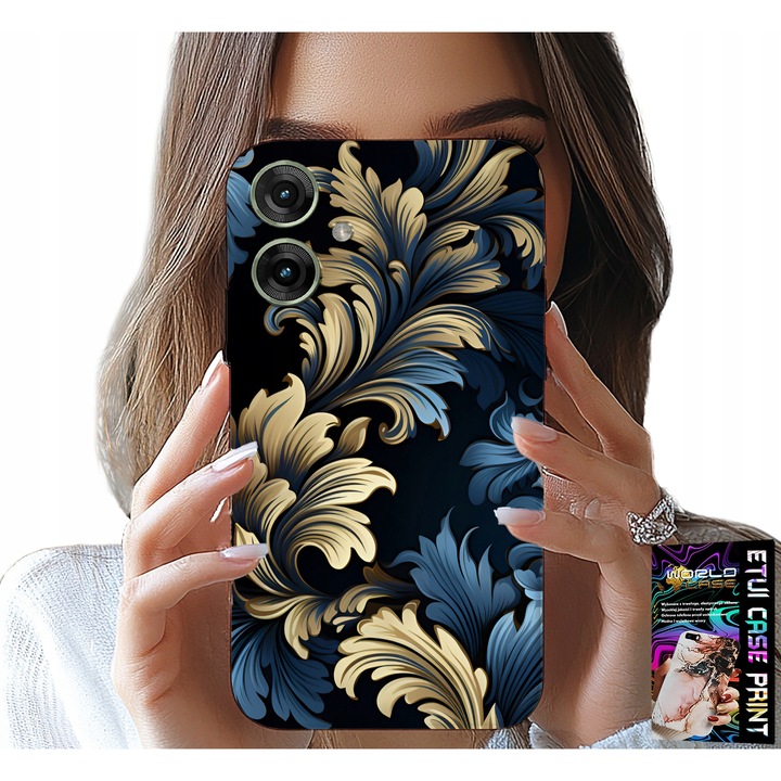 Telefontok, World Case, elegáns, színes mintával, Realme Note 60-hoz, szilikon