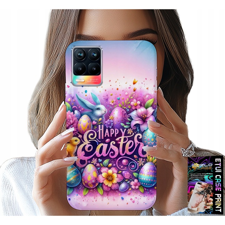 Telefontok Realme 8/8 Pro, World Case, Boldog Tojás design, szilikon