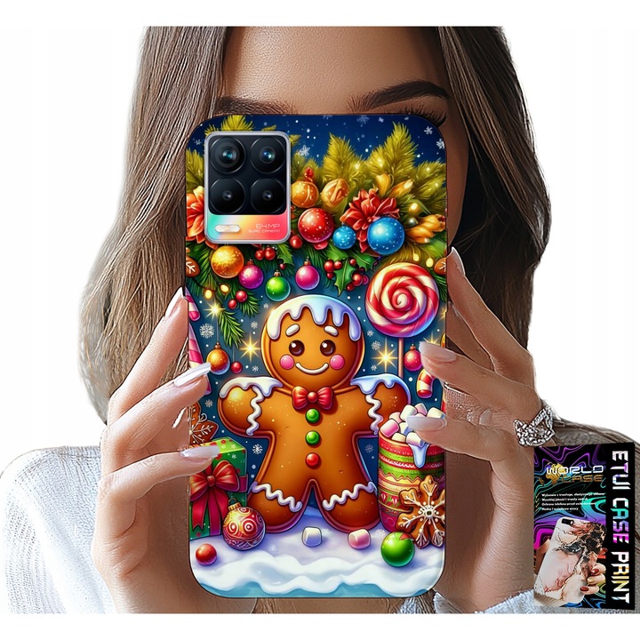 Tok Realme 8/8 Pro készülékhez, World Case, szilikon, színes nyomatok, egyedi minta