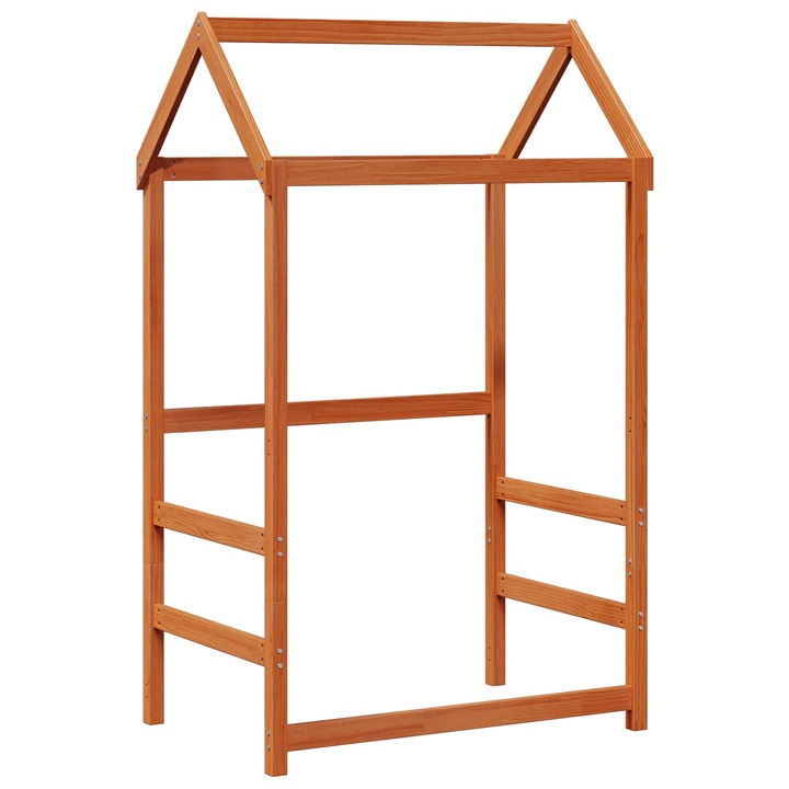 Set de Pat vidaXL, pentru Zi 2 pcs Maroniu cerat Lemn de pin masiv