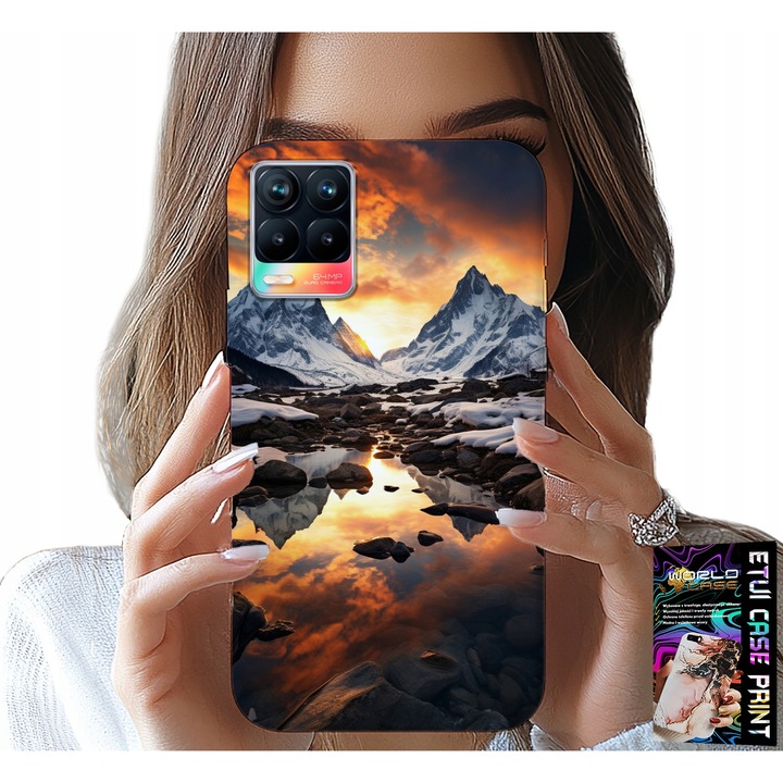 Tok Realme 8 / 8 Pro telefonhoz, World Case, szilikon, teljes színes nyomtatás, többszínű