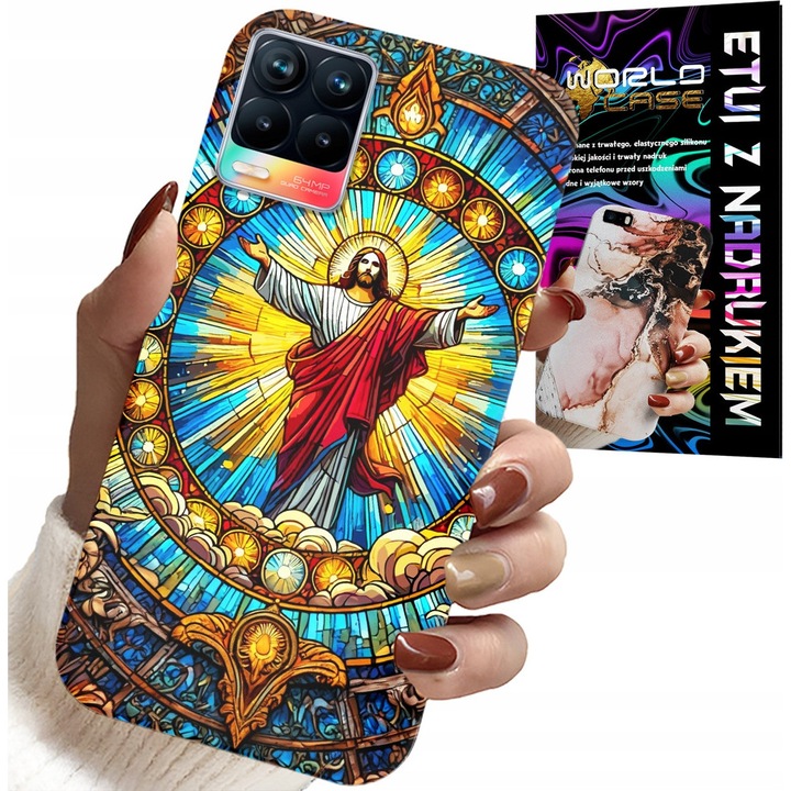 Tok Realme 8 / 8 Pro telefonhoz, World Case, szilikon, többszínű nyomat