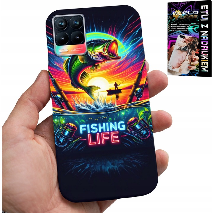 Tok Realme 8 / 8 Pro, World Case, szilikon, halmintás, többszínű