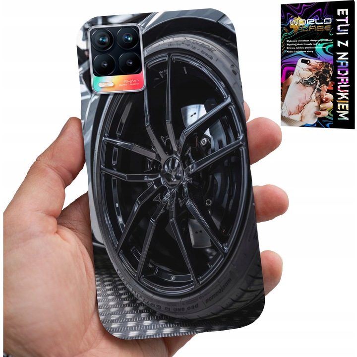 Tok Realme 8 / 8 Pro készülékhez, World Case, gumi, színes nyomtatás, 0,2 mm