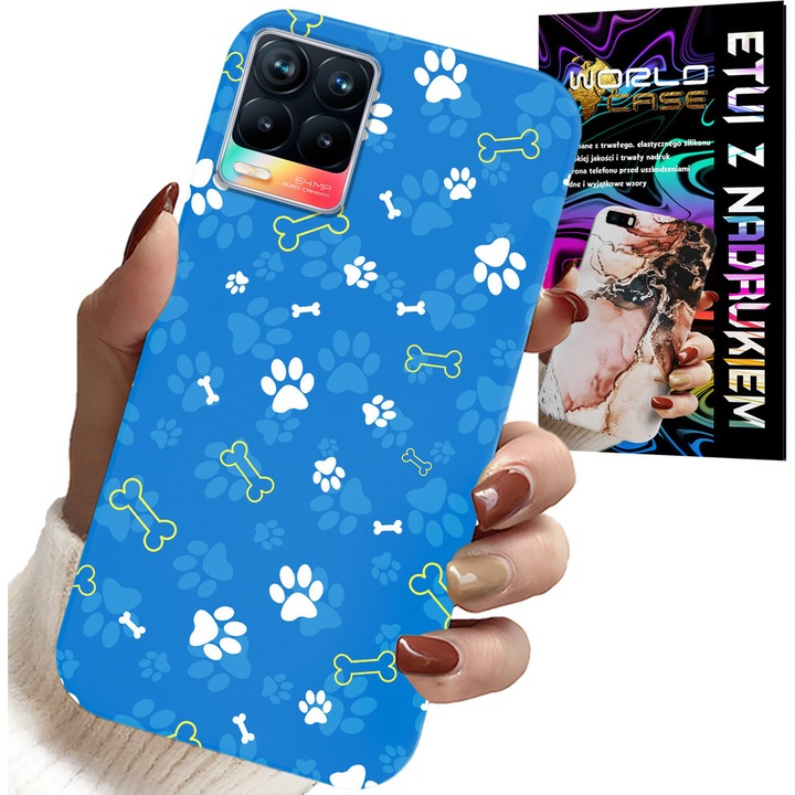 Telefontok, World Case, Realme 8/8 Pro, gyerek minta, szilikon