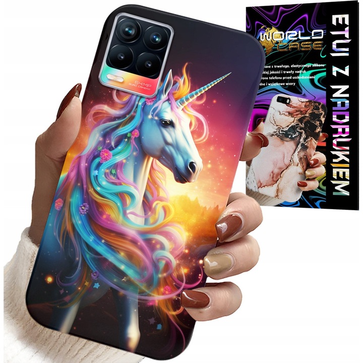 Realme 8/8 Pro telefon tok, World Case, szilikon, egyedi nyomat, lányoknak