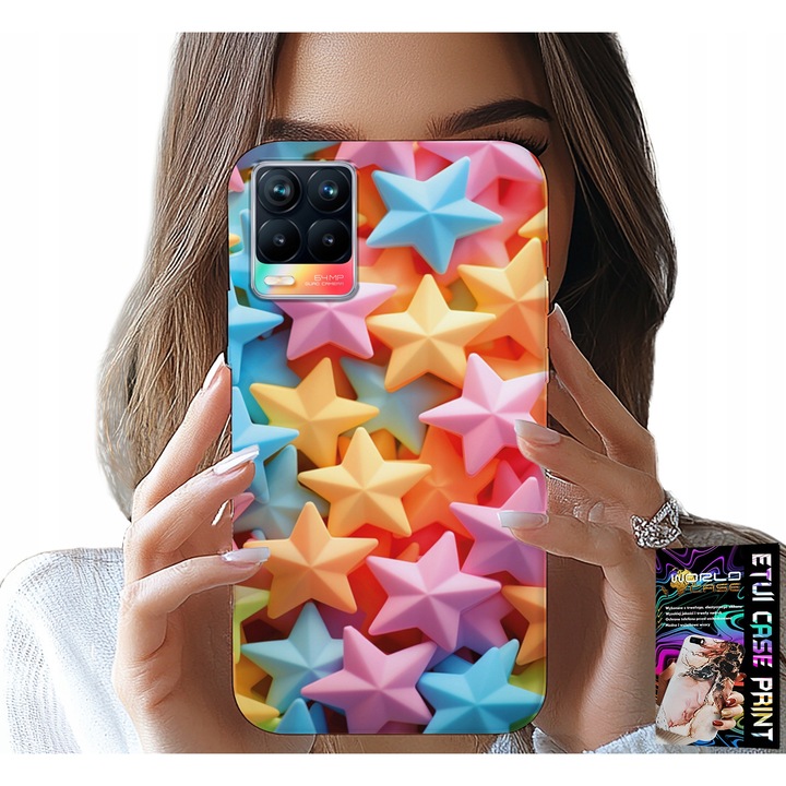 Telefontok Realme 8 / 8 Pro, World Case, gumi, színes nyomtatás, többszínű