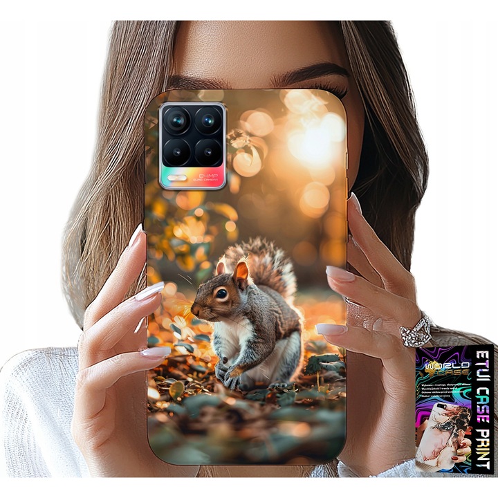 Telefontok Realme 8/8 Pro, World Case, személyre szabott design, szilikon, színes