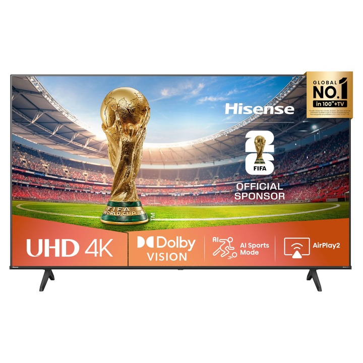 Televizor Smart TV Hisense 50E6Nt 4K UHD, 60 Hz, Negru, 127 cm