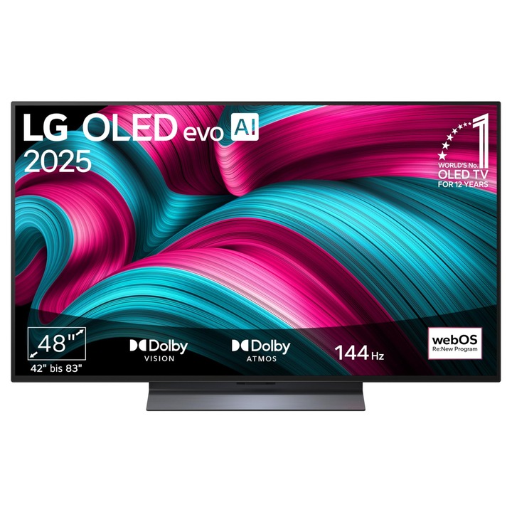 Televizor LG Oled 48C5Elb, 4K, 120Hz, negru, 48inch (121x48cm)