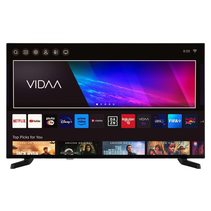 Televizor Smart Telefunken Vidaa 4K UHD, Negru, 109.2cm, HDR, Dolby Vision