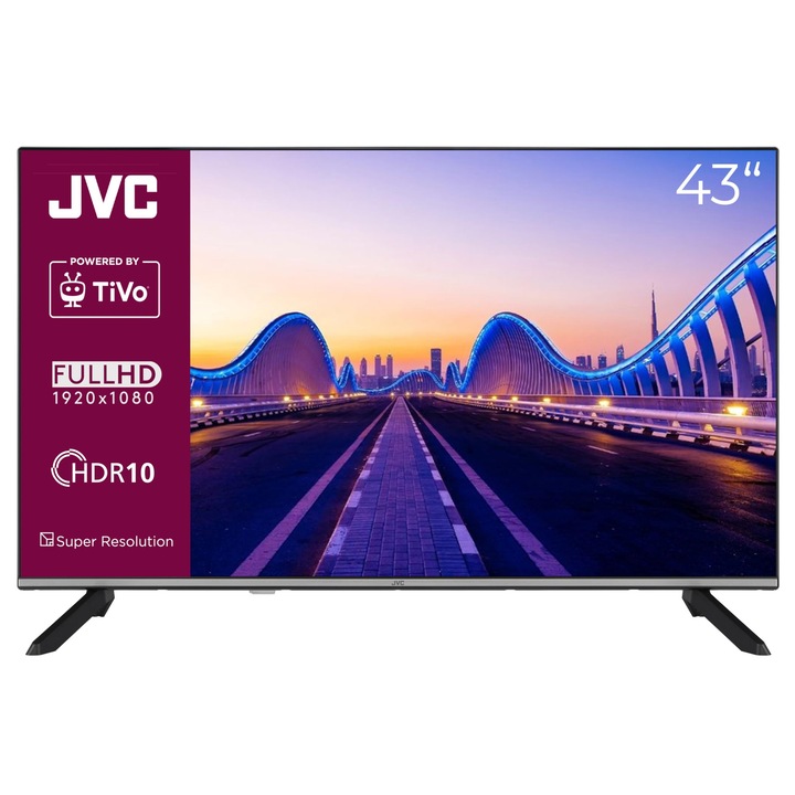 Televizor Smart JVC 43 inci, Full HD, HDR, LED, 109.2x61.4cm