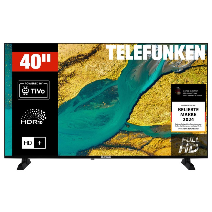 Televizor Smart Telefunken 40 inci, Full HD, HDR, 101.6cm