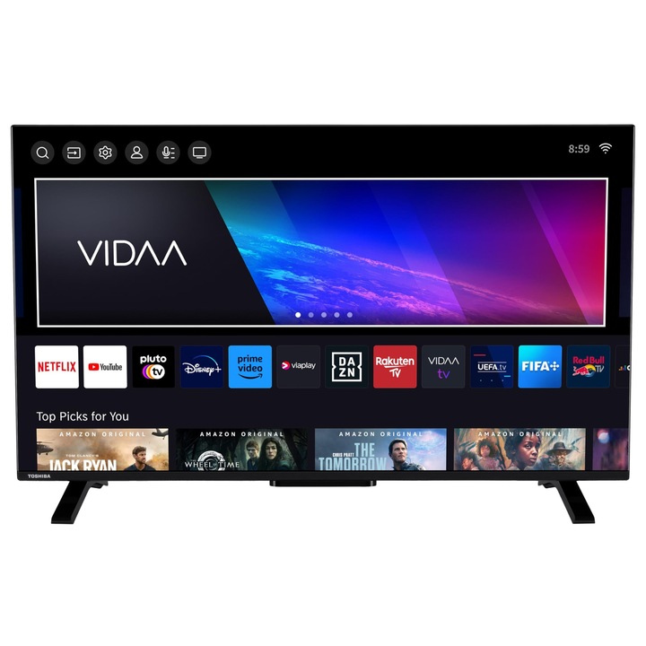 Televizor Smart Toshiba 43 inch, 4K UHD, HDR, negru